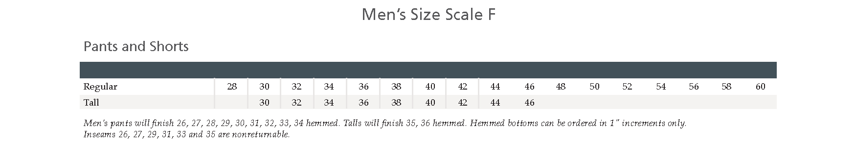 Size Scale F